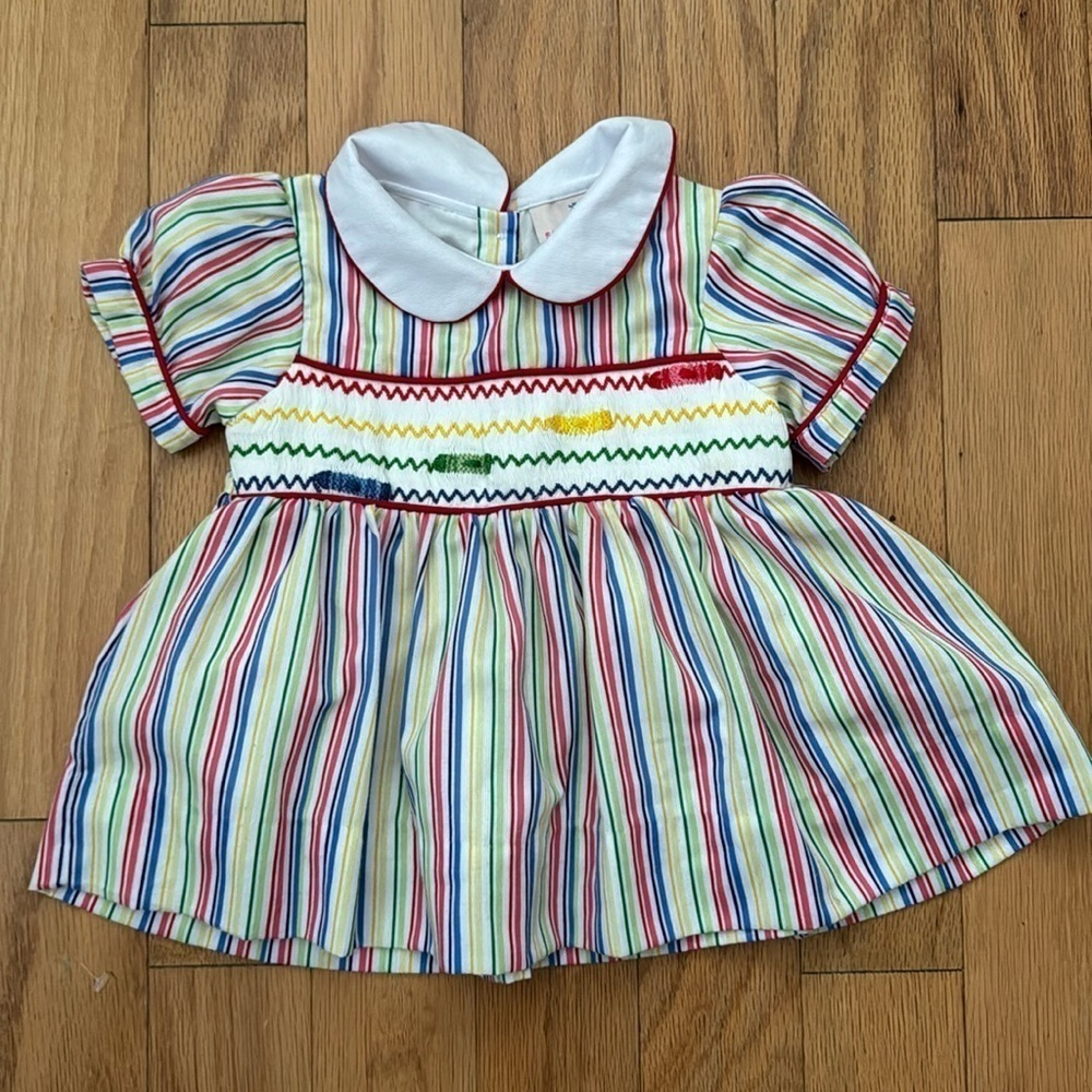 Smockingbird Primary Color dress size 24M smock